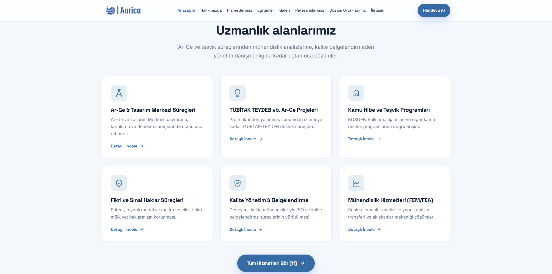 Anasayfa - Uzmanlık Alanları