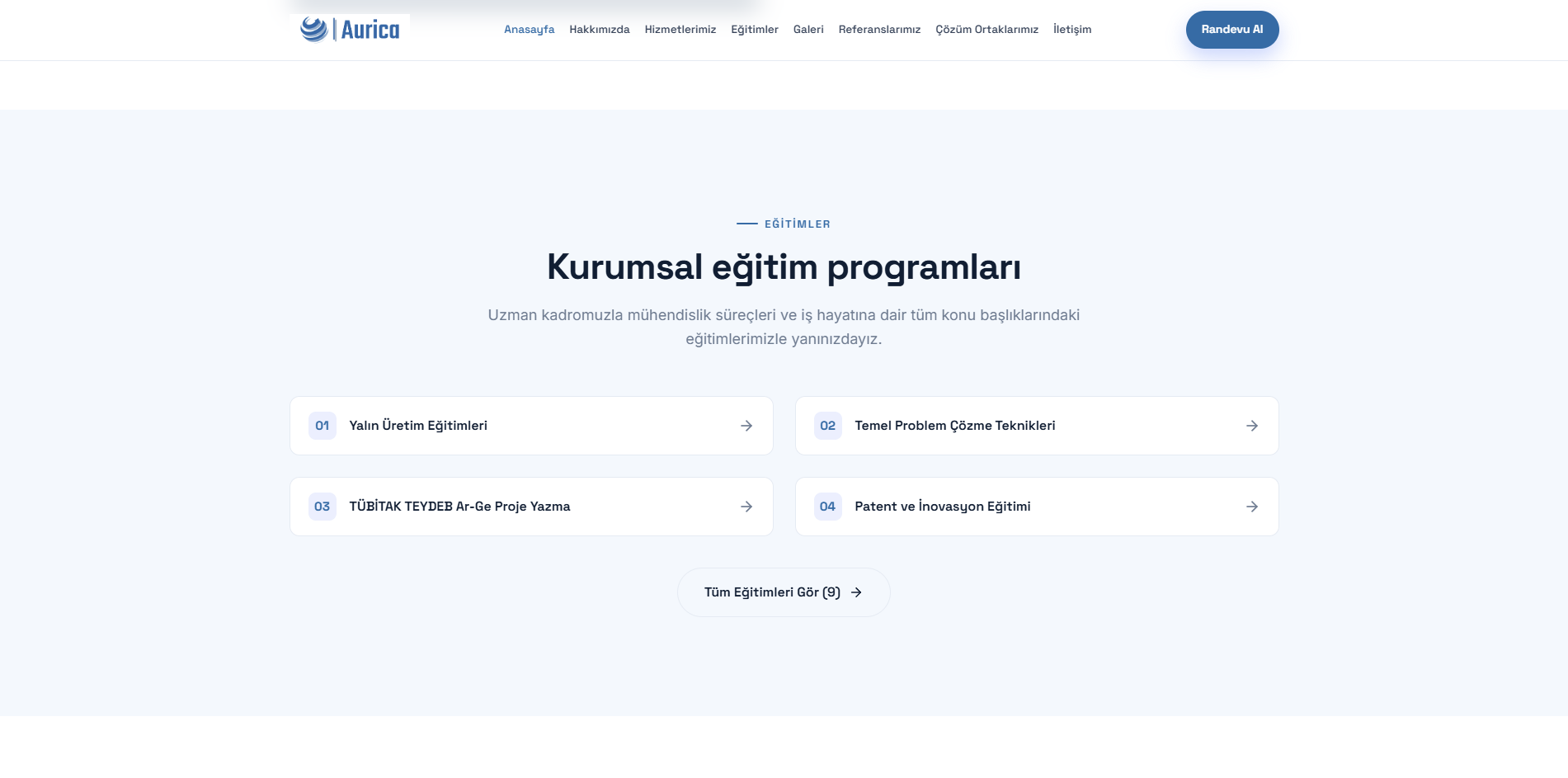 Anasayfa - Kurumsal Eğitimler